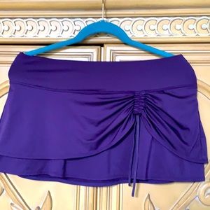 Athleta Purple Pleated Tennis Running Golf Skirt no shorts /undies underneath S